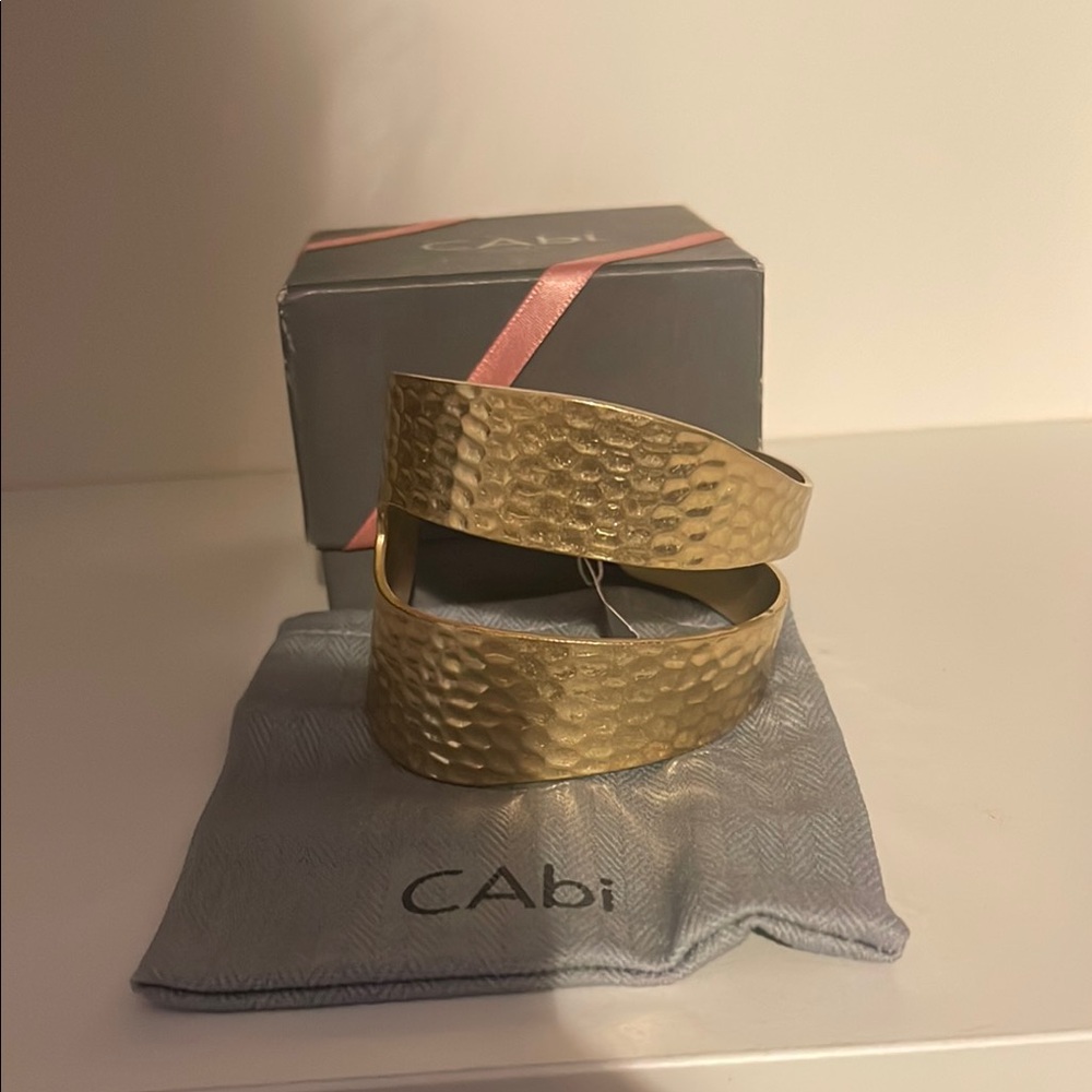 CAbi Gold Minimalist Gold Tone Cuff